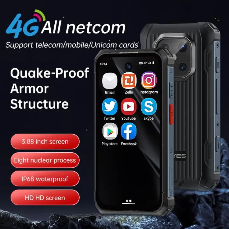 Global Version Maxo Mini Rugged Phone 6GB+128GB 3.88 Inch Android 12.0 MTK6762 Octa Core 4G Smartphone - Image 2