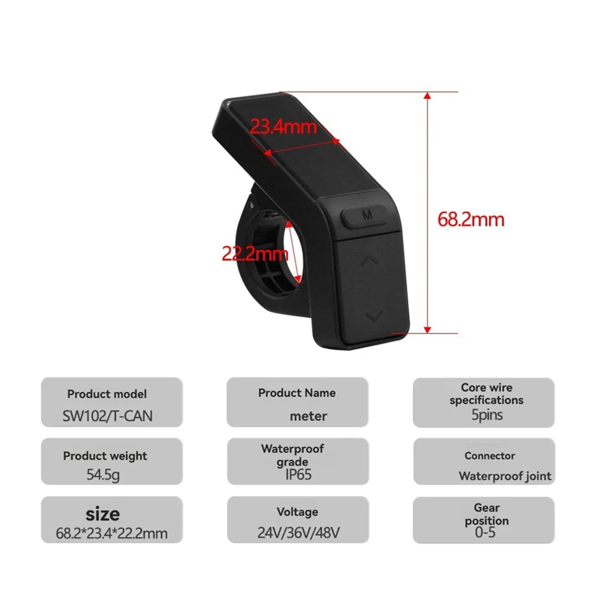 For BaFang SW102/T Color LCD Mid Drive Motor Can Display 24V 36V 48V CAN for Bafang Motors M410 M500 MS10 M600 M560 M800 M820 - Image 2