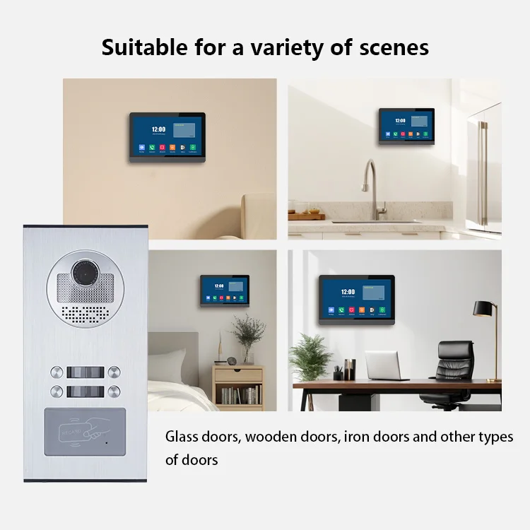 Color Digital IP Video Intercom System with Password Unlock for Apartment Buildings Video Door Phone Doorbell with TCP Network - Image 3
