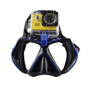 Underwater Snorkeling Leak Proof Silicone Tempered Glass Scuba Diving Mask with Go Pro Camera Stand