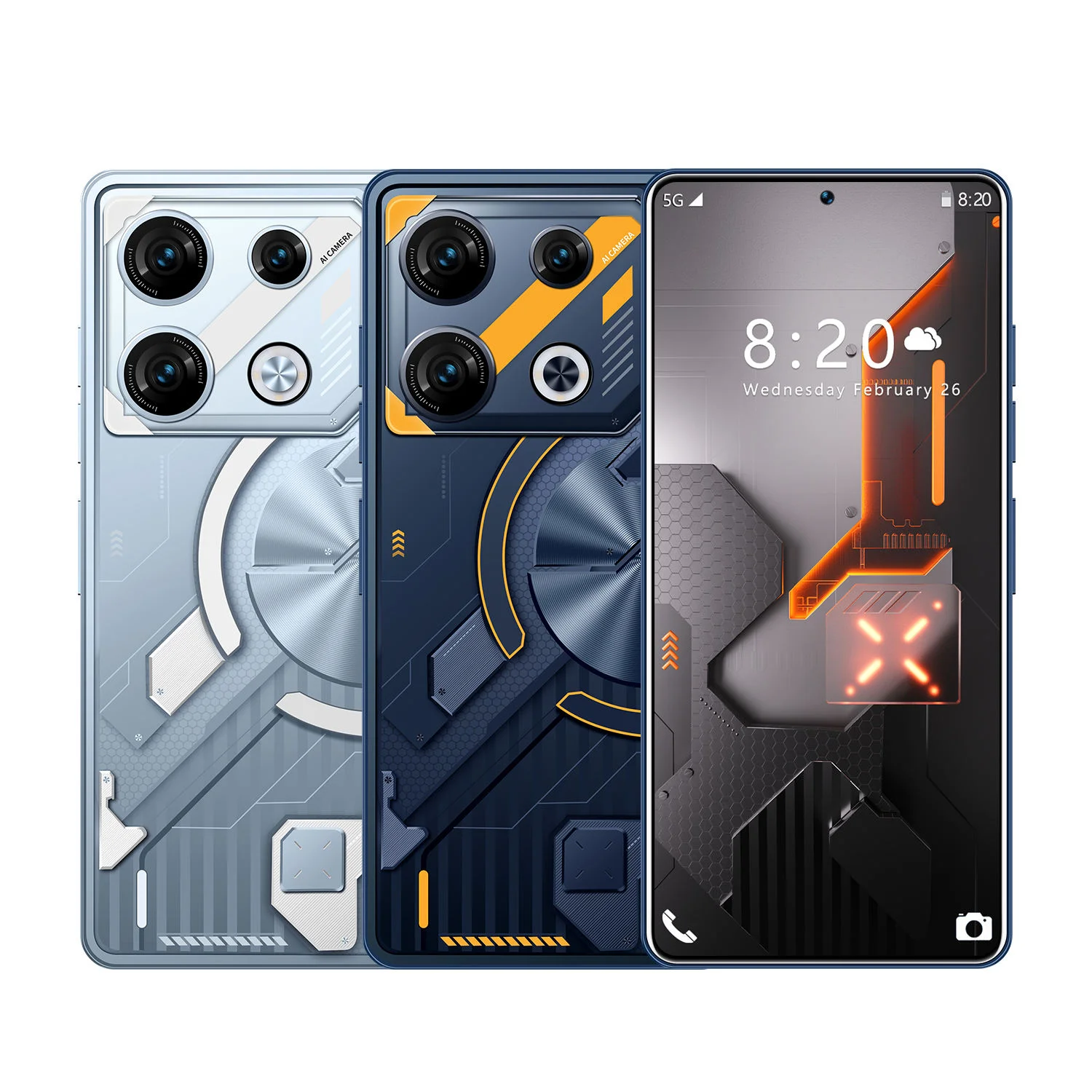 Big Screen GT10pro 6.5 Inch Full Screen 16G+1TB Android14 4G Smartphone Face ID Dual SIM Gaming Unlocked Mobile Phones