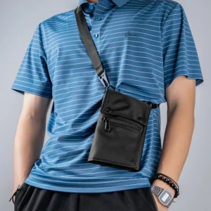 Universal Nylon Sports Crossbody Bag with Zipper and Fashionable Lanyard Treat Pouch Outdoor Buckle Phone Bag Pack of 3