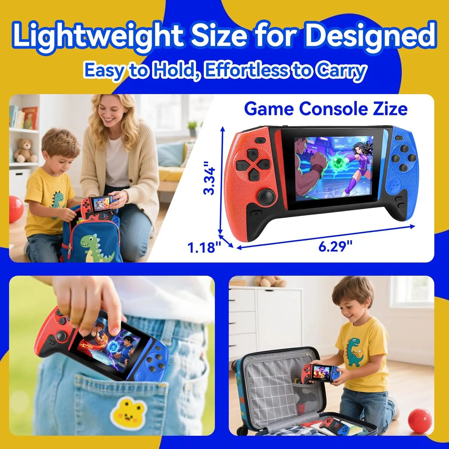 Q21 Retro Handheld Game Console 500 in 1 3.5inch Large Screen Nostalgic Classic Two-Player Gaming Device for Kids - Image 4