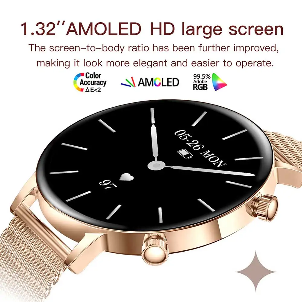 Alibaba Wholesale Custom Logo Fashion Android IOS Female Health Monitor Relojes Smart Watch for Women Pack of 10 - Image 2