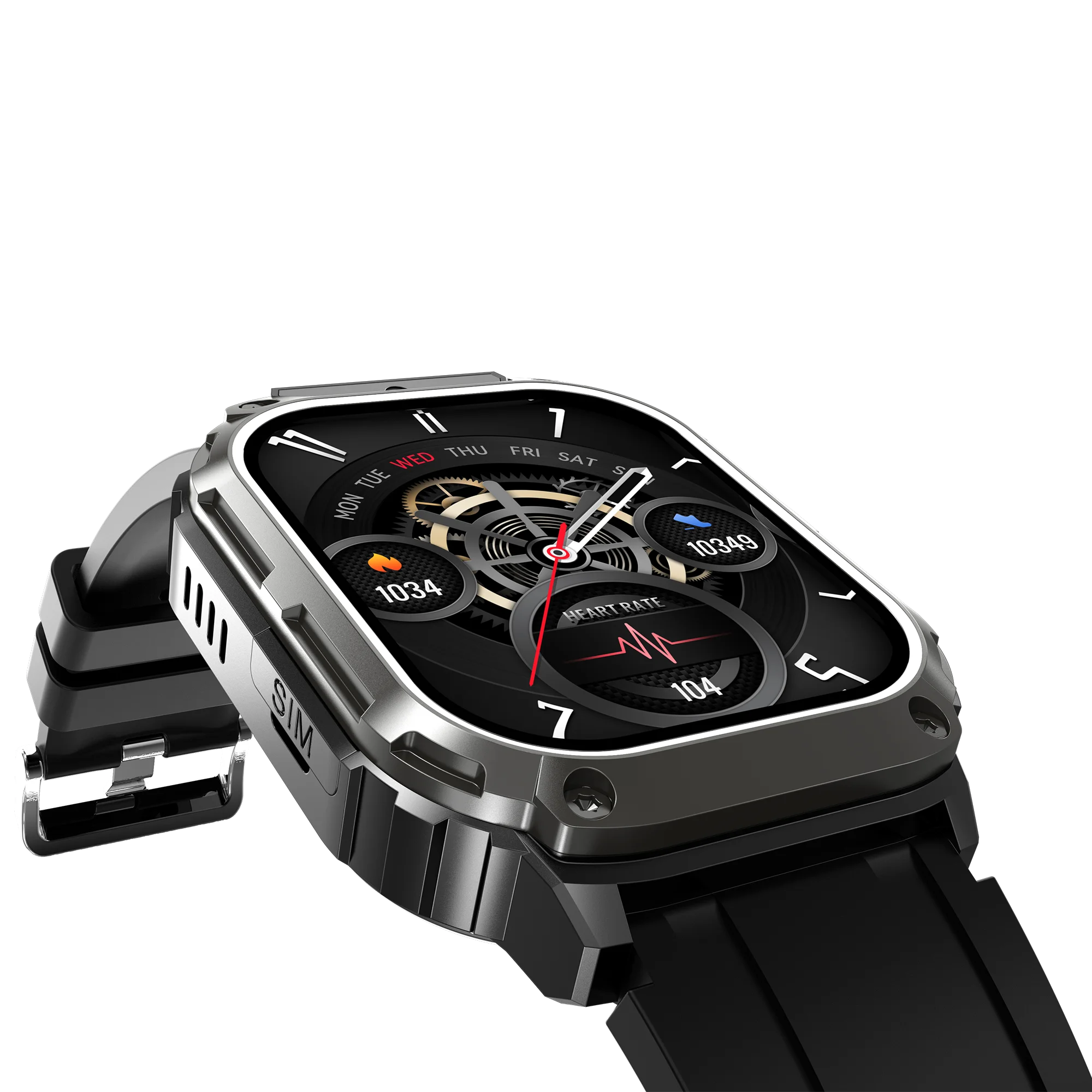 4G LTE Smart Watch Phone with Any APP Download, 2MP Front Camera, NFC, Voice Assistant & 750mAh Long Battery