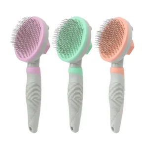 Factory Wholesale Custom Logo Self Cleaning Cat Hair Removal Pin Brush Dog Pet Grooming Slicker Brush Pack of 50