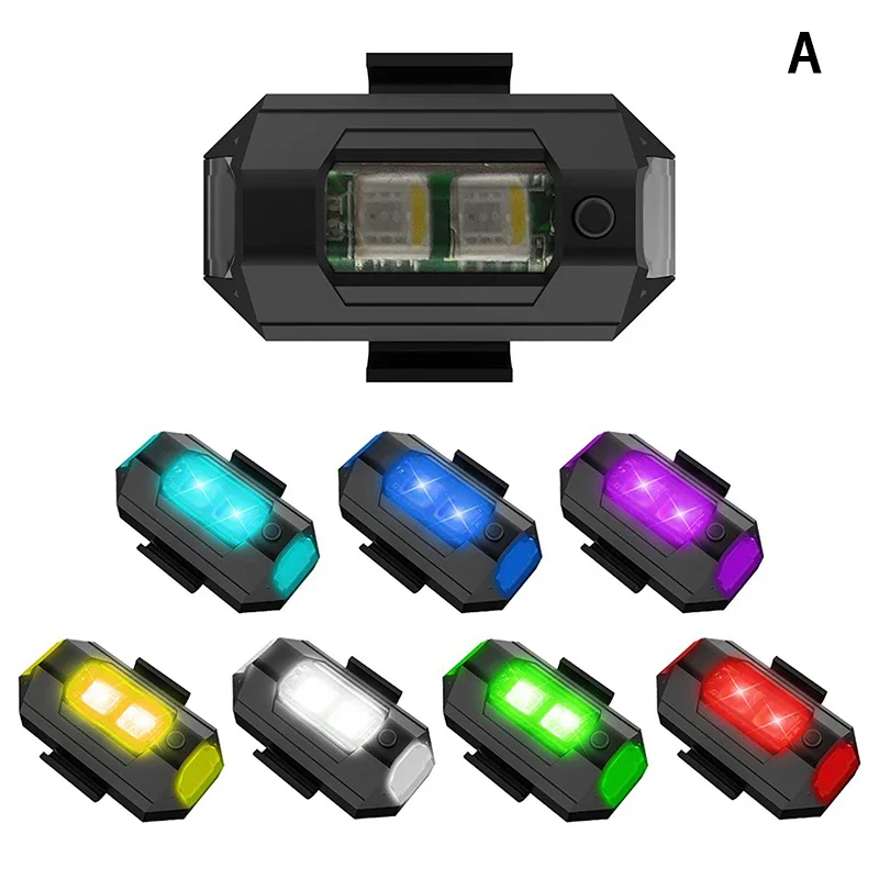 Motorcycle CAR Lights LED Drone Strobe Light Universal Anti-Collision Bike Aircraft Night Flying Mini Flashing Warning Light Pack of 5 - Image 2