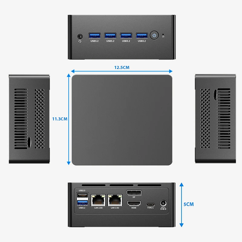 12th Generation Intel N100 Mini PC NUC 8G DDR4 3200Mhz Pocket Dual 12V Lan 4K Gaming 128G USB Various New Mini Computer SSD - Image 2