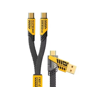 65W+PD27W 1.2m Magnetic Fast Charging Cable 4 in 1 Pure Copper USB Type-C/Micro for IOS Phones Pack of 20