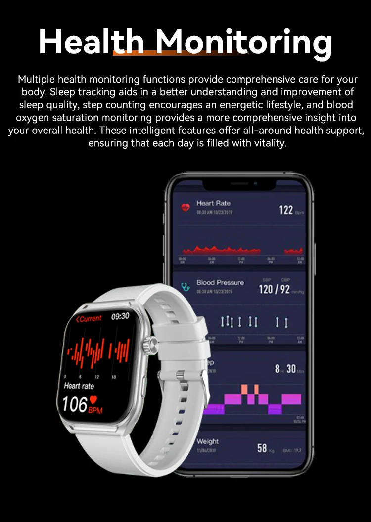 Best Selling Bt Call Wireless Charging Sport AM20 Series Smart Man Watch Luxury Silver Fitness tracker Smartwatch Japanese - Image 2