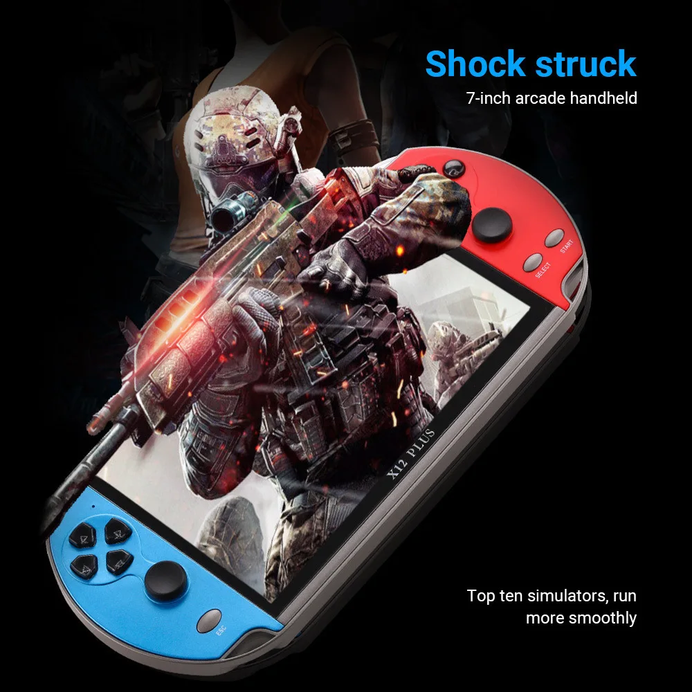 7-inch High-definition Large Screen X12 PLUS Dual Joystick Handheld Game Console with Big Battery and Linux for Children - Image 2