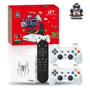 G7 Classic Android Gaming TV Game Console Allwinner H313 28000+ Games Android16 EU Plug 8GB Memory Wireless Controller Pack of 2