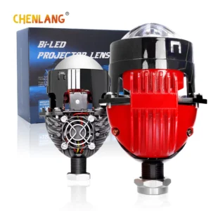 Chenlang Super Brightness 2.5 Inch 110w 30000lm IP68 Bi Led Laser Projector Bulb Refit Big Lens Led Headlight for Car Motorcycle Pack of 2