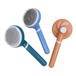 Factory Wholesale Custom Logo Self Cleaning Cat Needle Brush Dog Pet Hair Grooming Slicker Brush Pack of 10