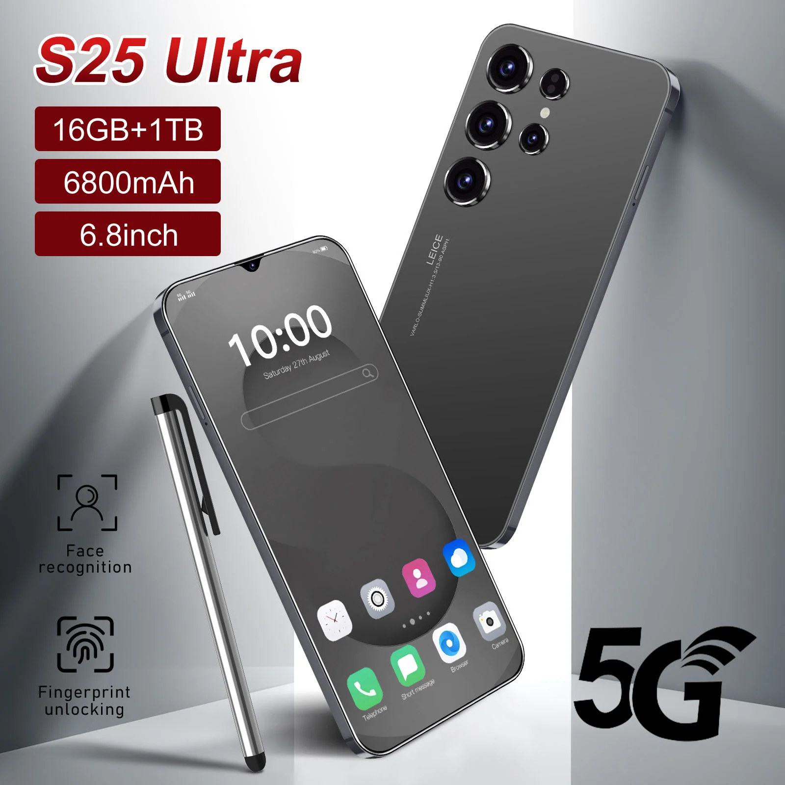 Slim Profile New 5G Smartphone S25 Ultra 5G 16+1TB Dual SIM Cellphone Gaming Mobile Phone - Image 4