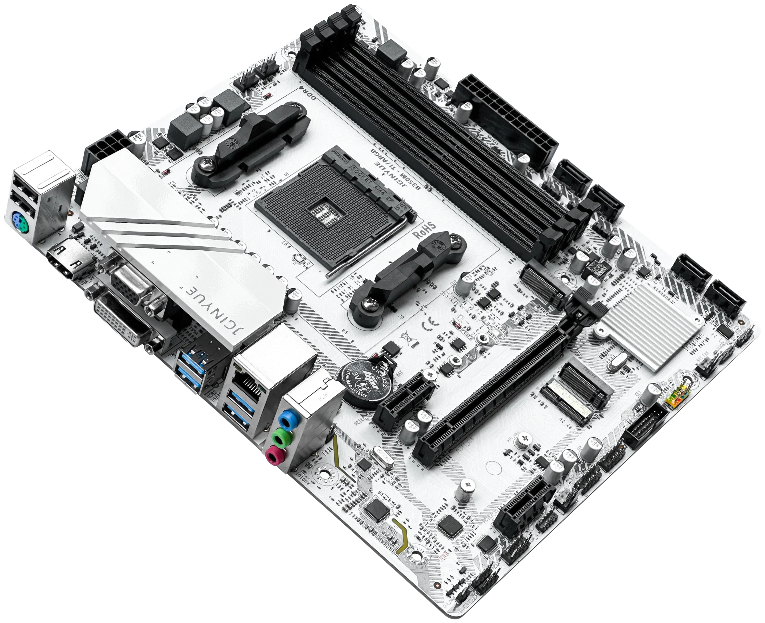JGINYUE B350M-TI/ARGB M-ATX Motherboard for AMD B350 Chipset Ryzen AM4 DDR4 for Computer ARGB - Image 2