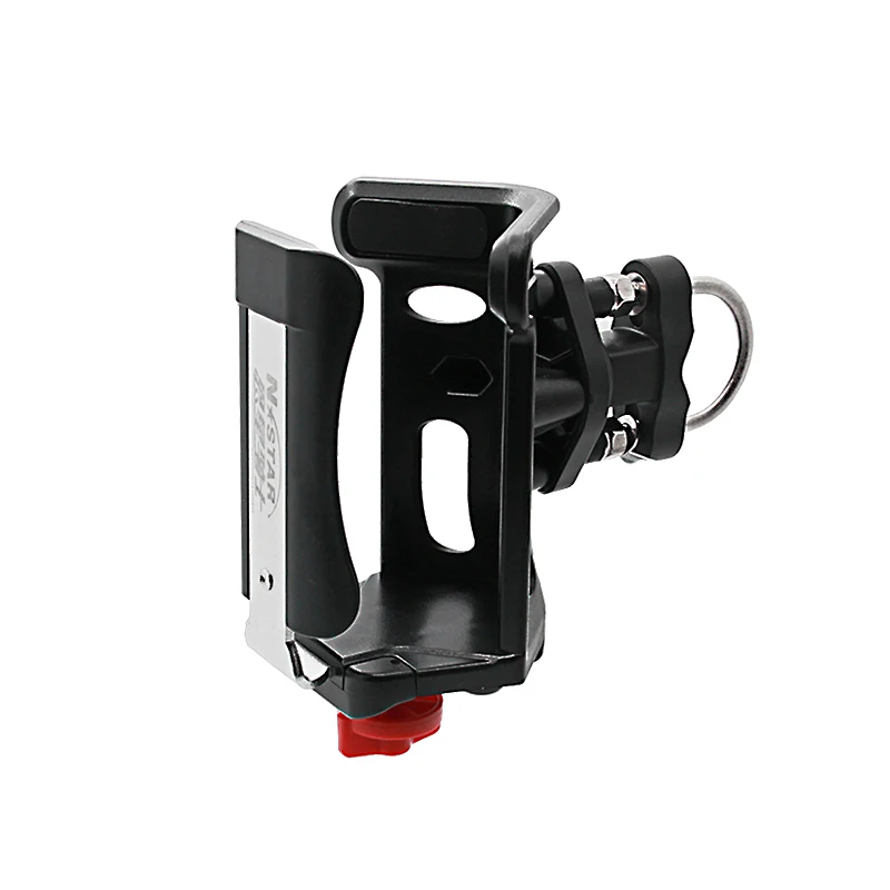 N-Star W5 Universal Bicycle Motorcycle Water Bottle Cage Holder Adjustable Aluminium Anti-Shaking Kettle Bracket for Charger