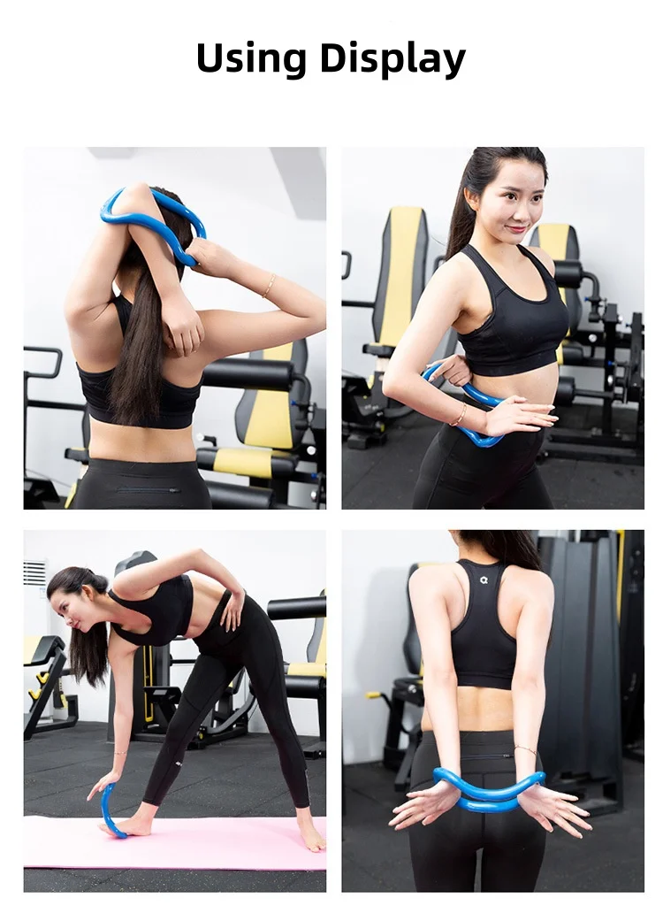 Custom Adjustable Durable Plastic Yoga Ring Private Label Pilates Accessories Pack of 10 - Image 4