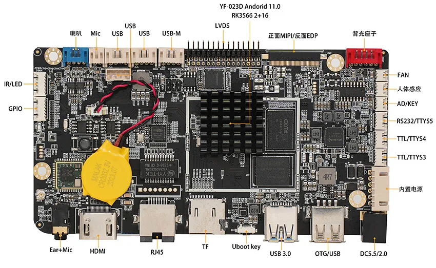 RK3566 Android Development board Mediatek Android Phone Motherboard Solution For Monitoring Video Equipment Customization - Image 4