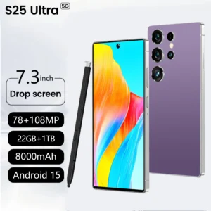 Real High Quality S25 Ultra 22GB+1TB 5G Android 15 Fast Speed 5G WIFI Gaming Global Unlock Dual SIM Card Gaming Smart Phones