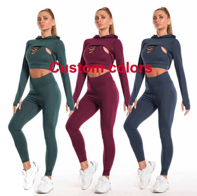 Specialized in Premium Activewear Workout Women Sportswear 3 Pcs Suit Yoga Legging Bra Gym Fitness Yoga Sets Pack of 3 - Image 3