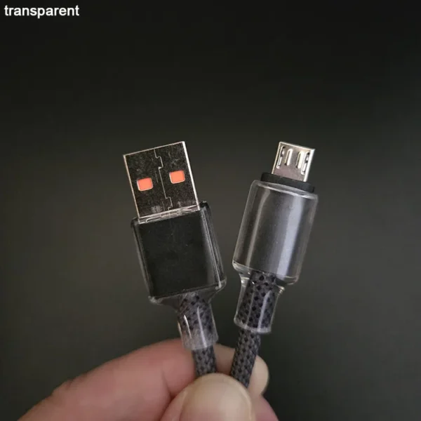 V8 Android Cable Spot Wholesale Low Temperature Safe Charging Nylon Braided Weave V8 ...