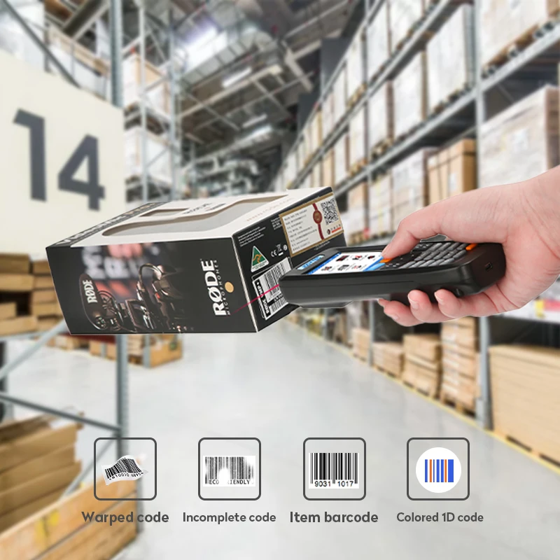 JR RF6000-2D Handheld Keyboard Terminal PDA Android Rugged Android PDA Inventory Scanner Pack of 2