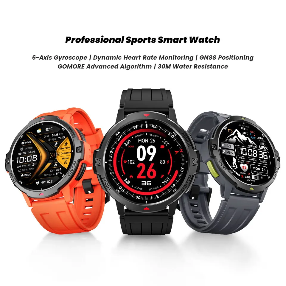 C31 Outdoor Smartwatch Dynamic Heart Rate Monitoring, GPS Sports Tracking, Advanced Algorithms - Image 2