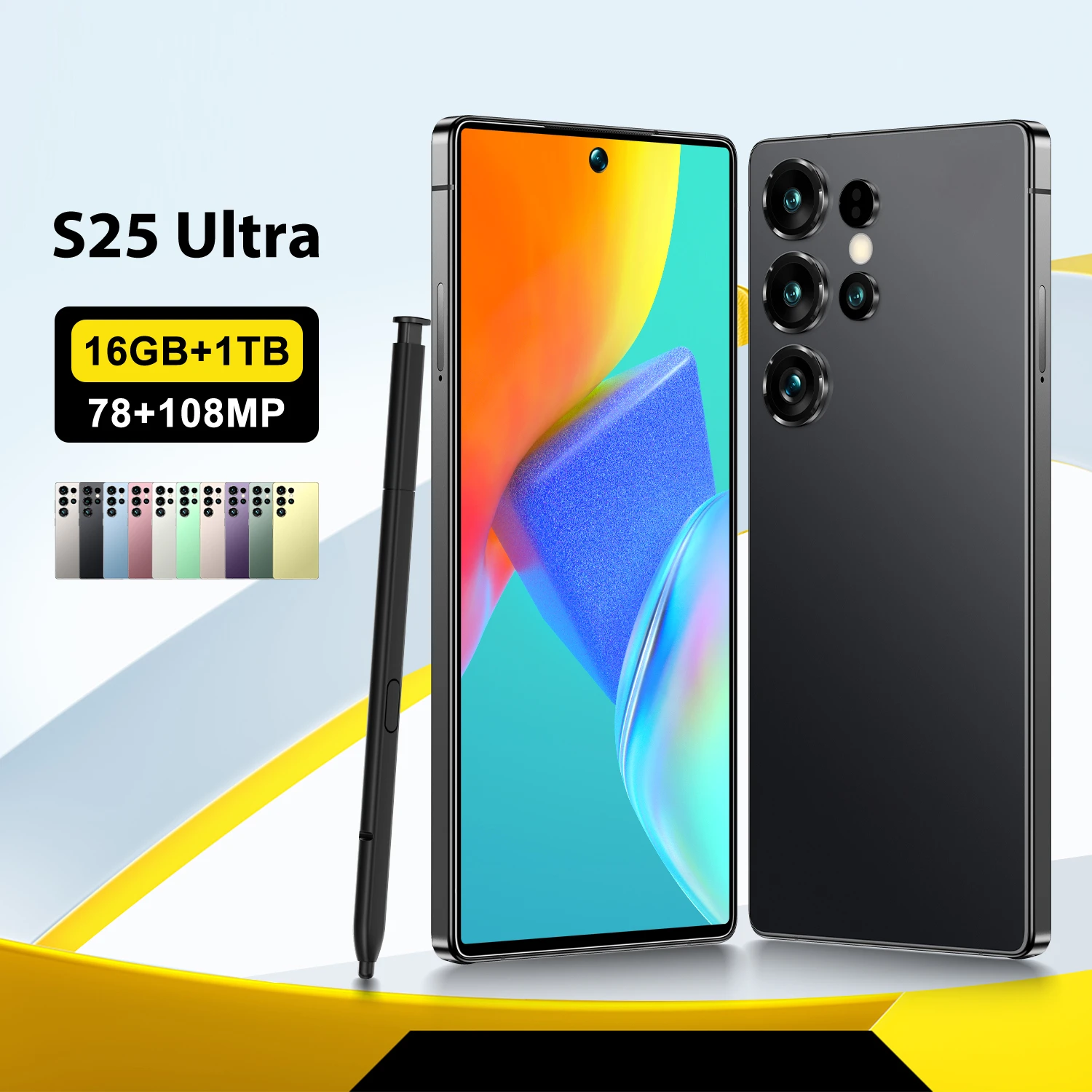 Crafted with Precision S25 Ultra Dual Sim 5G Smartphone with Face Recognition Deca Core CPU 108MP Rear Camera LTE CDMA Cellular - Image 2