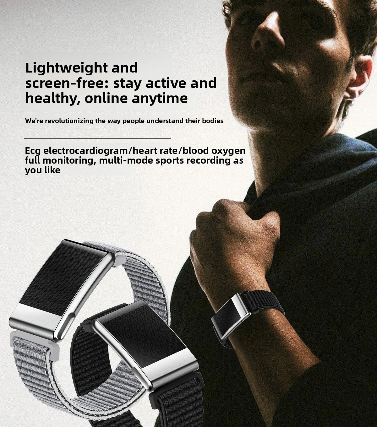 Explosion No Screen Smart Bracelet E900 Health Analysis Sleep Monitoring IP68 Waterproof Fitness Tracker USB Recharge CE Pack of 2