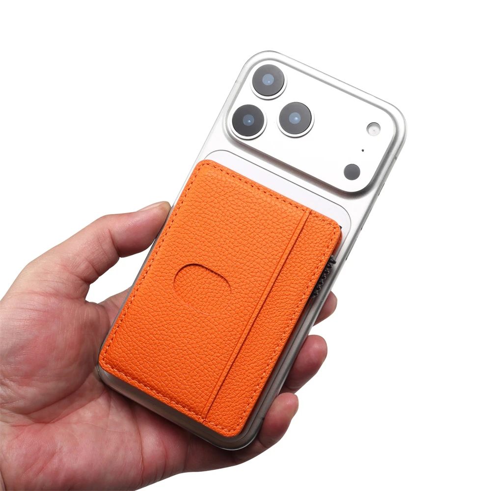 Rough Lychee Texture Leather Card Case Portable Wallet Mobile Bags Compatible for Apple IPhone17/16/15/14/13/12 Series Pack of 10