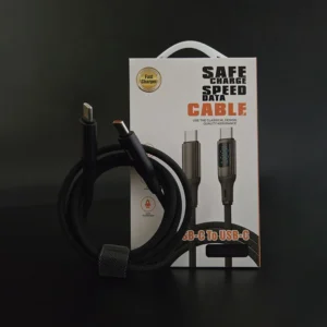 60w Intelligent LED Screen Live Power Digital Display Wattage Meter USB C to USB Type C Cables Pack of 100