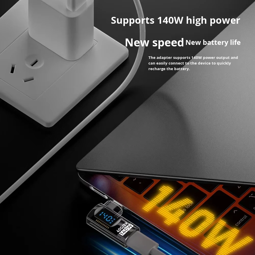 Type-C to USB Adapter PD Chip DC Output Digital Display Converter Mobile Phone Fast Charge OTG USB 40GB PC Pack of 7 - Image 3