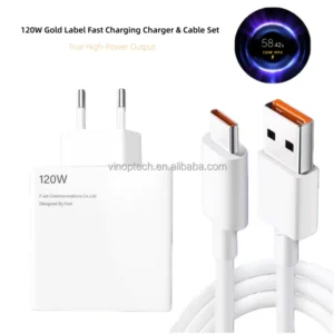 Mi Turbo Charge 120W Charger Turbo Fast Charge EU US UK Plug 120W Power Adapter for Xiaomi17 Redmi Note Pack of 5