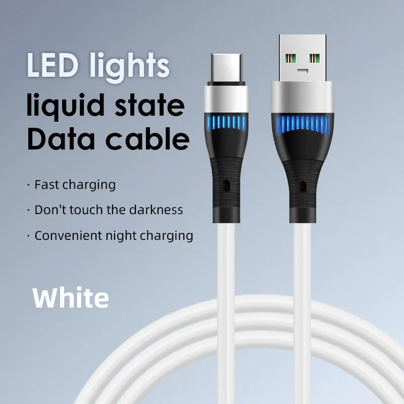 Smart USB Type-C Data Cable 1m TPE Jacket Fast Charging and Huawei LED Light Compatible with iOS for iPhone 15 Pack of 100 - Image 2