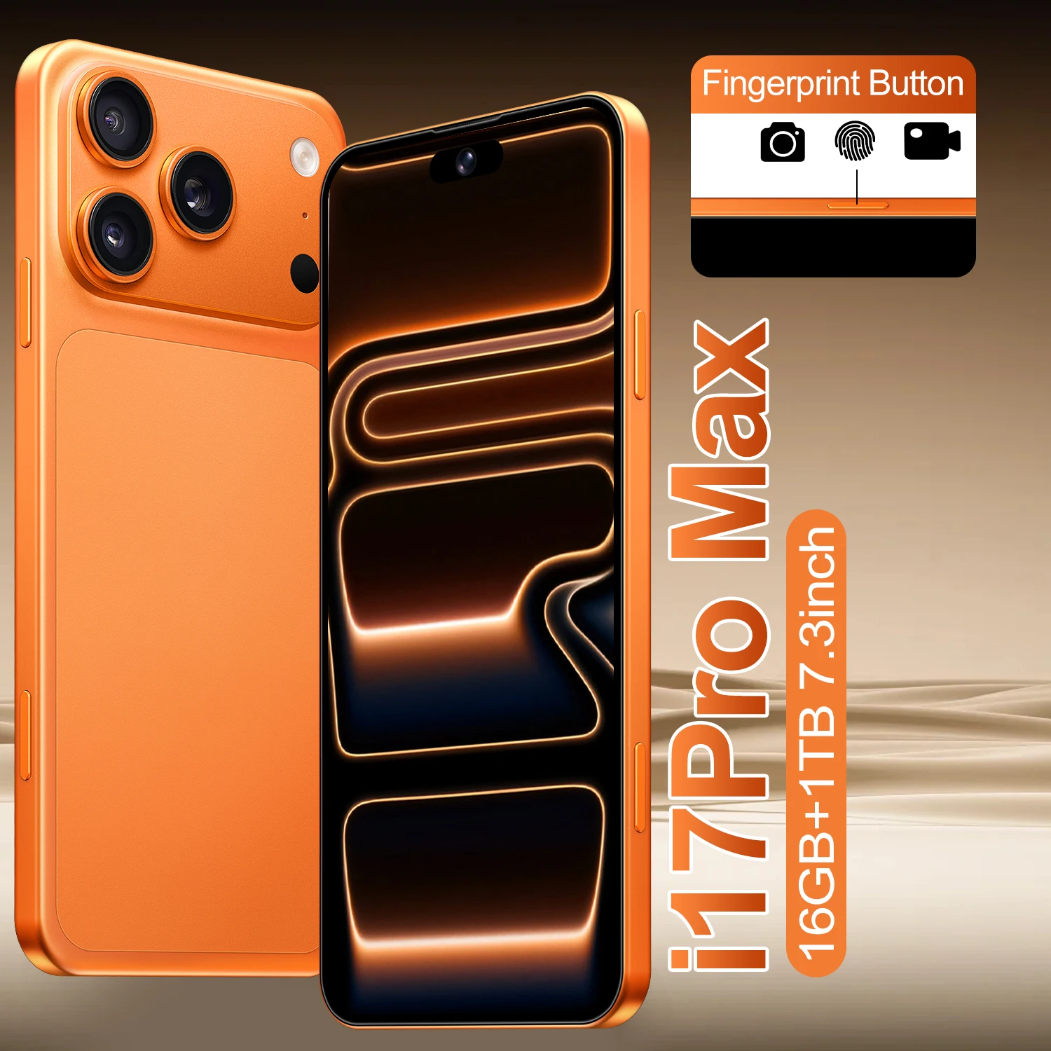 I17 Pro Max 5G Smartphone 7.3-inch Display 3GB + 16GB Storage Octa-core MTK 108MP - Image 2