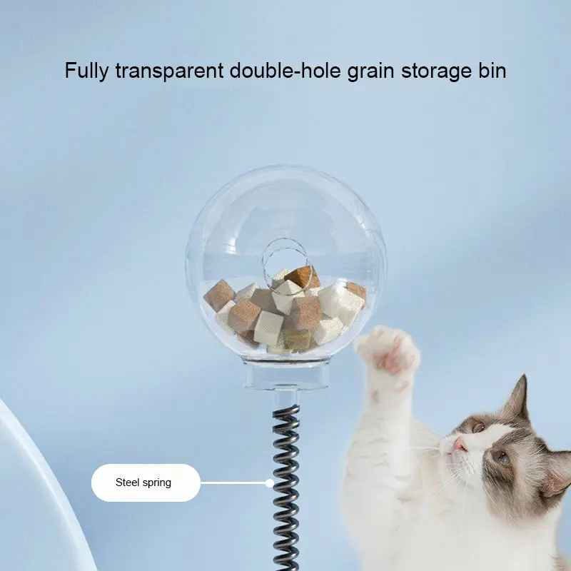 Interactive Cat Puzzle with Slow Feeder Turntable and Leakproof Food Dispenser - Image 3