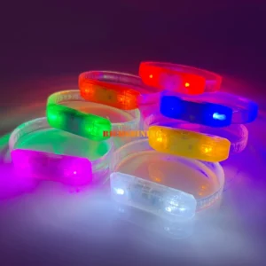 RICHSHINING DMX Remote Controlled LED Wristband Sound Activated LED Bracelet Parties Promotional Supplies
