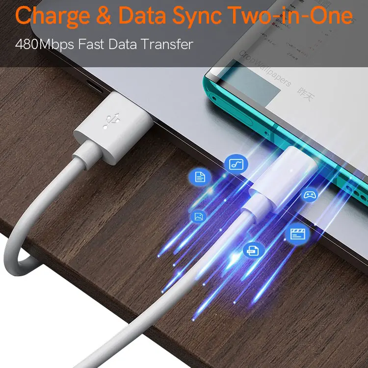 Wholesale High Quality Data Cable Mobile Data Cabo Charger 1m 2m 3m 5m PVC Round V8 USB a to Micro USB Cable Phone Charger Cable - Image 4