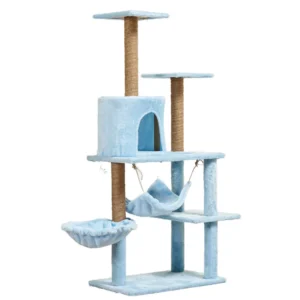 Customized Cat Tree Tower Scratcher with Wool Mat Sustainable Plush and Paper Pet Bed Accessories Pack Pack of 2