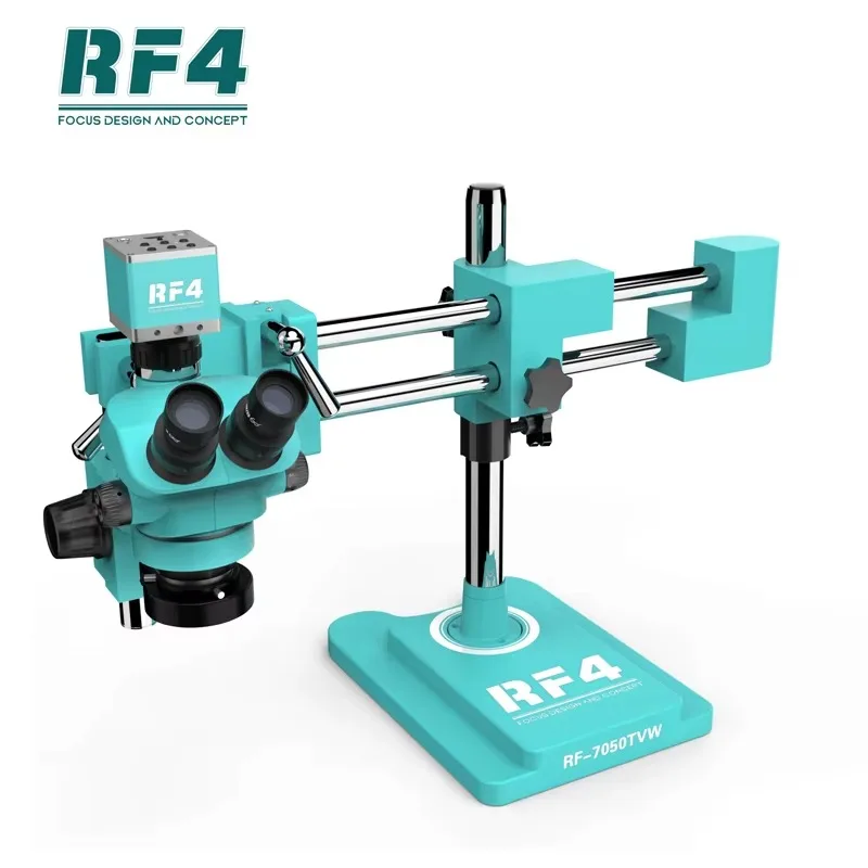 RF4 RF7050TVW-4KC1+144 Trinocular Microscope With 4KC1 Camera and 144 LED Light for Phone Motherboard Repair PCB Maintenance - Image 4