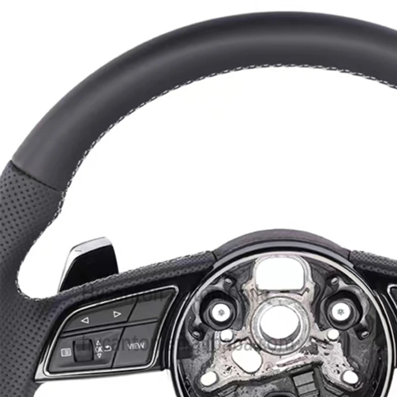 Bestselling New Product Special Offer Perforated Leather Flat Bottomed Steering Wheel for Audi A4L A5 A3 A6 A7 Q2L Q3 Q5 - Image 3