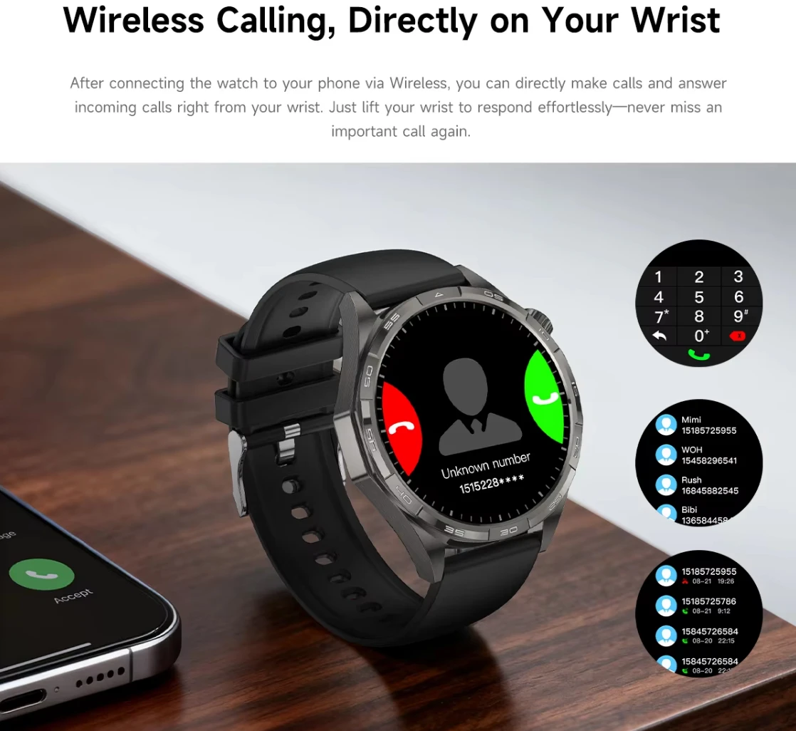 Smartwatch Watch 6 Pro 1.5-inch IPS Display Android Answer Calls Multisport Tracking IP68 Magnetic Charging Silica Gel - Image 4