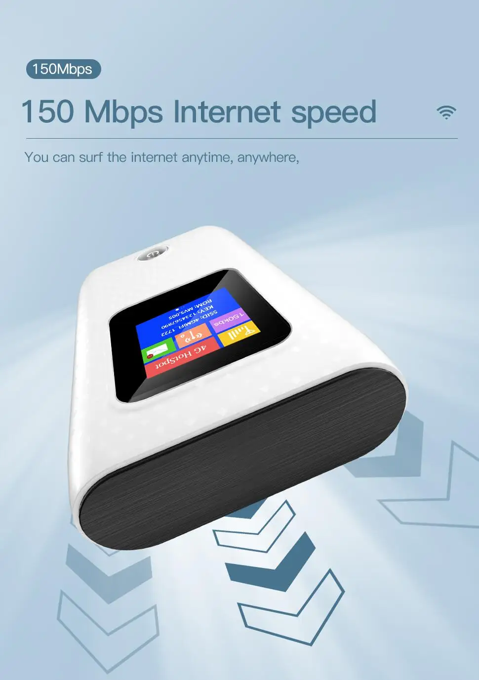 KuWFi Portable Router 4g 10device Hotspot Single Sim Card Slot Outdoor Power Bank 4g Wifi Pocket Router with Type C Port Pack of 2 - Image 3