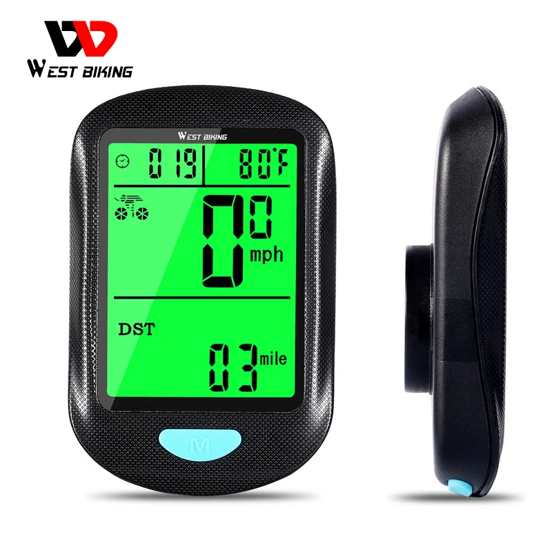 WEST BIKING New Waterproof Solar Exercise GPS Bike Cycling Bicycle Computer Cycle Wireless Multi-Function Bike Bicycle Computer Pack of 2 - Image 2
