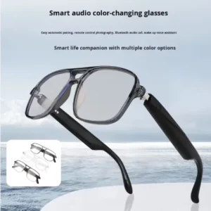 Innovative Photo Control Color-Changing Smart Glasses, Wireless BT Audio Eyewear with Voice Assistant Pack of 3
