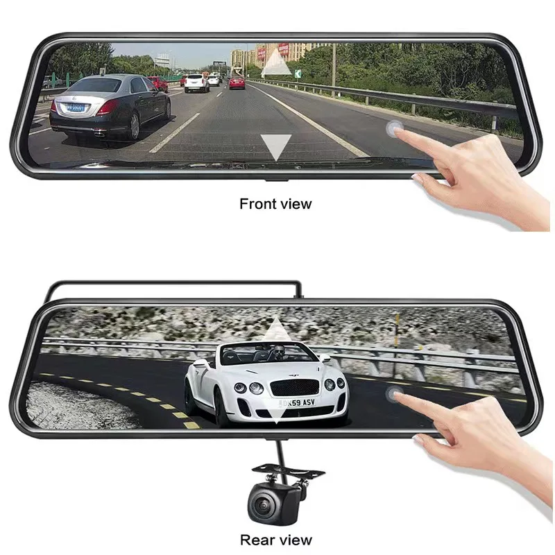 9.6 Inch IPS Mirror Recorder Rear View Mirror 1080P Dash Cam 2 Lens NIGHT VISION hd 1080p Camera Car Dvr Touch Screen