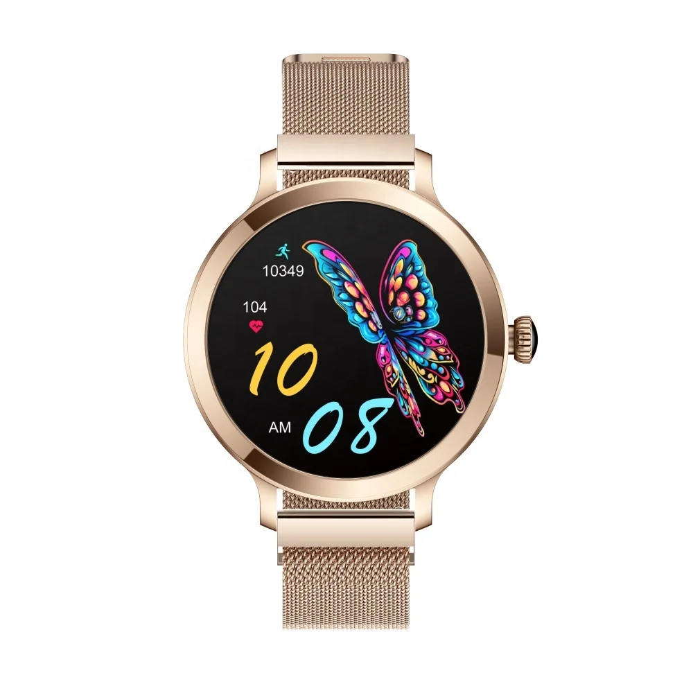 Popular New Women Smart Watch Multiple Watch Faces BT Calling AMOLED Round Screen Heart Rate Monitor Sport Ladies Smartwatch NX7