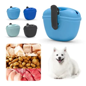 Hot-Selling Durable Silicone Pet Treat Pouch + Hands-Free Design + Waterproof Snack Holder for Walks & Hikes