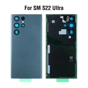 Phone OEM Back Cover for Samsung S22 Ultra Phone Back Housing+Rear Camera Lens +Tap Replacement Not Battery Back Cover